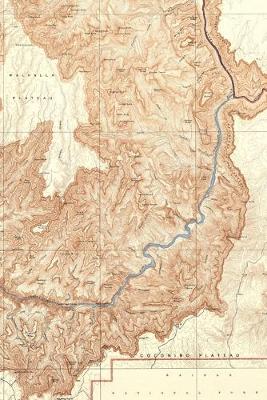 Grand Canyon Vintage Map Field Journal Notebook, 50 pages/25 sheets, 4x6