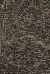 London Vintage Map Field Journal Notebook, 50 pages/25 sheets, 4x6