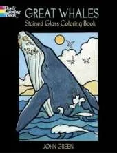 Great Whales, Stained Glass Coloring Book