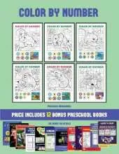 Preschool Workbooks (Color by Number): 20 printable color by number worksheets for preschool/kindergarten children. The price of this book includes 12 printable PDF kindergarten/preschool workbooks