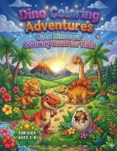 Dino Coloring Adventures: Cute Dinosaur Coloring Book for Kids