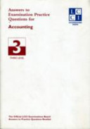 Examination Practice Questions for Accounting, Third Level