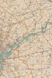 Philadelphia Vintage Map Field Journal Notebook, 50 pages/25 sheets, 4x6