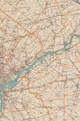 Philadelphia Vintage Map Field Journal Notebook, 50 pages/25 sheets, 4x6
