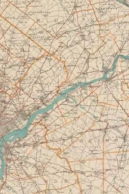 Philadelphia Vintage Map Field Journal Notebook, 50 pages/25 sheets, 4x6