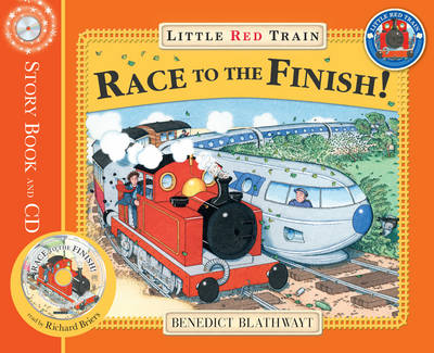 Little Red Trains Race to the Finish: Book and CD