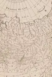 Russian Empire Vintage Map Field Journal Notebook, 50 pages/25 sheets, 4x6