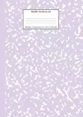 Marble Notebook A4: Lilac Purple College Ruled Journal