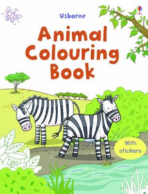 Animal Colouring Book with Stickers