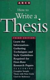 How to Write a Thesis