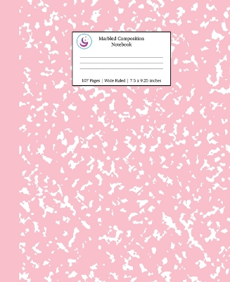 Marbled Composition Notebook: Pink Marble Wide Ruled Paper Subject Book