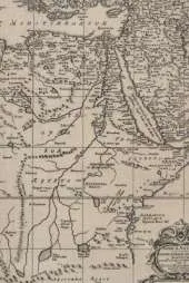 Africa Vintage Map Field Journal Notebook, 50 pages/25 sheets, 4x6