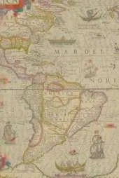 North America / South America Vintage Map Field Journal Notebook, 50 pages/25 sheets, 4x6
