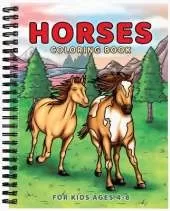 Horses Coloring Book for Kids Ages 4-8