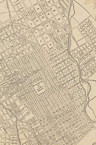San Jose Vintage Map Field Journal, Notebook, 50 pages/25 sheets, 4x6