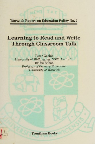 Learning to Read and Write Through Classroom Talk