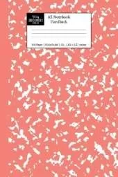 A5 Notebook Hardback: Coral Pink Marble Wide Rule Journal
