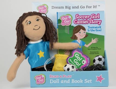 Soccer Girl Cassie's Story: Teamwork is the Goal: Read & Play Doll and Book Set