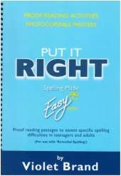 Put it Right: Proof-Reading Passages to Assess Specific Spelling Difficulties in Teenagers and Adults