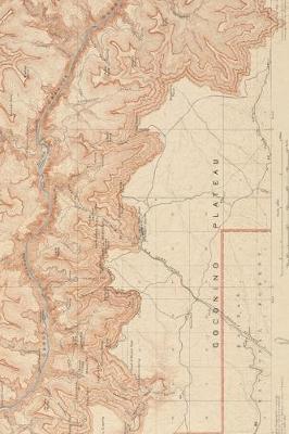 Grand Canyon Vintage Map Field Journal Notebook, 50 pages/25 sheets, 4x6