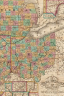 Ohio, Indiana, Illinois, Michigan, and Wisconsin Vintage Map Field Journal Notebook, 50 pages/25 sheets, 4x6