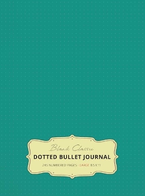Large 8.5 x 11 Dotted Bullet Journal (Teal #7) Hardcover - 245 Numbered Pages