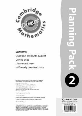Cambridge Mathematics Direct 2 Planning Pack