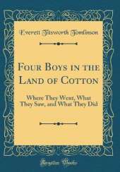 Four Boys in the Land of Cotton: Where They Went, What They Saw, and What They Did (Classic Reprint)