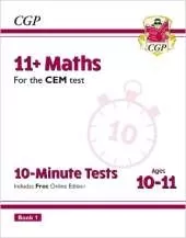 11+ CEM 10-Minute Tests: Maths - Ages 10-11 Book 1 (with Online Edition): for the 2025 exams