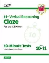 11+ CEM 10-Minute Tests: Verbal Reasoning Cloze - Ages 10-11 Book 1 (with Online Edition): for the 2025 exams