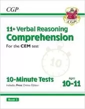 11+ CEM 10-Minute Tests: Comprehension - Ages 10-11 Book 2 (with Online Edition): for the 2025 exams