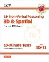 11+ CEM 10-Minute Tests: Non-Verbal Reasoning 3D & Spatial - Ages 10-11 Book 2 (with Online Ed): for the 2025 exams