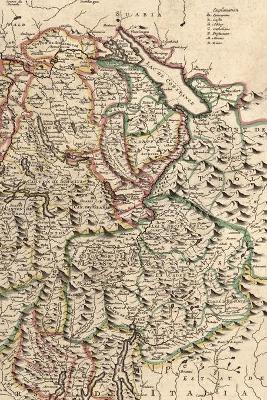 Switzerland Vintage Map Field Journal Notebook, 50 pages/25 sheets, 4x6