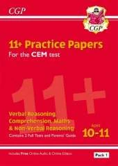 11+ CEM Practice Papers: Ages 10-11 - Pack 1 (with Parents' Guide & Online Edition): for the 2025 exams