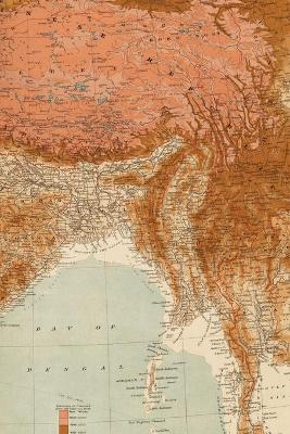 Sri Lanka Vintage Map Field Journal Notebook, 50 pages/25 sheets, 4x6