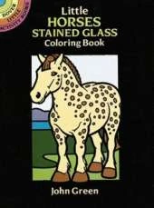 Little Horses Stained Glass Colouring Book