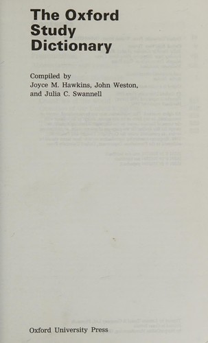 The Oxford Study Dictionary