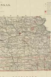 Kansas Vintage Map Field Journal Notebook, 50 pages/25 sheets, 4x6"
