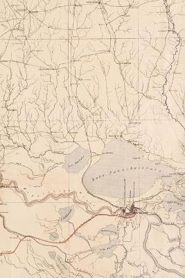 Louisiana and Mississippi Vintage Map Field Journal Notebook, 50 pages/25 sheets, 4x6