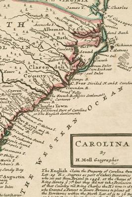 Carolina Vintage Map Field Journal Notebook, 50 pages/25 sheets, 4x6