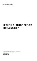 Is the Us Trade Deficit Sustainable?