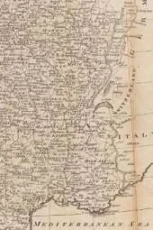 France Vintage Map Field Journal Notebook, 50 pages/25 sheets, 4x6