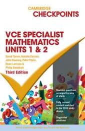 Cambridge Checkpoints VCE Specialist Maths Units 1 and 2