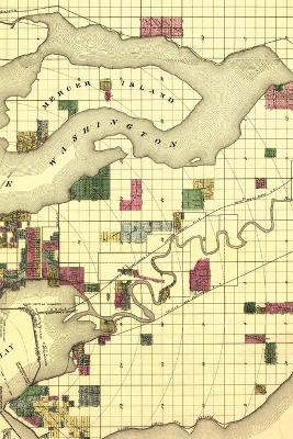 Seattle, Washington Vintage Map Field Journal Notebook, 50 pages/25 sheets, 4x6