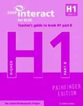 SMP Interact for GCSE Teacher's Guide to Book H1 Part B Pathfinder Edition