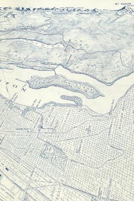 Seattle, Washington Vintage Map Field Journal Notebook, 50 pages/25 sheets, 4x6