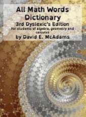 All Math Words Dictionary: For students of algebra, geometry and calculus
