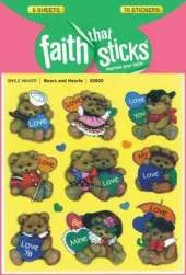 Bears And Hearts - Faith That Sticks Stickers
