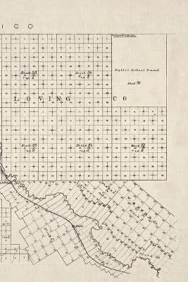 El Paso County, Texas Vintage Map Field Journal Notebook, 50 pages/25 sheets, 4x6