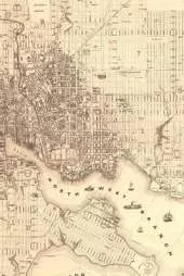 Baltimore, Maryland Vintage Map Field Journal Notebook, 50 pages/25 sheets, 4x6